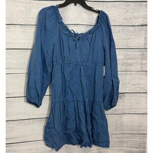 NWT Old Navy Chambray Peasant Dress Size M